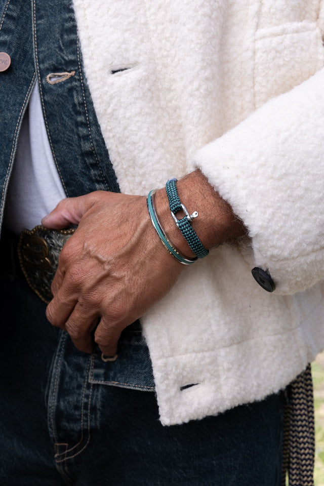 Vicious vik Patina Green - Navy / Silver