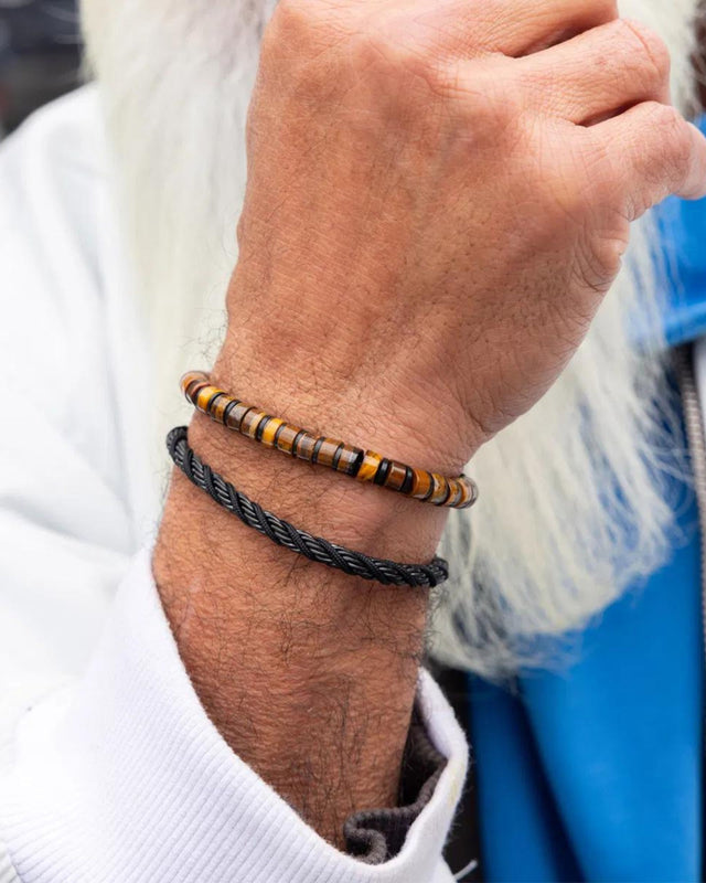 Brontide 6mm Adjustable Tiger Eye / Black