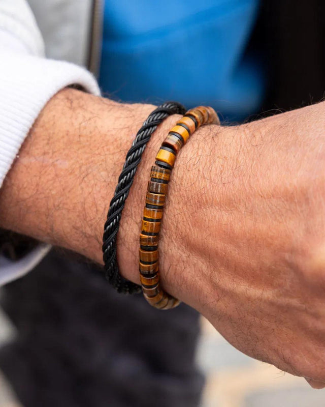 Brontide 6mm Adjustable Tiger Eye / Black