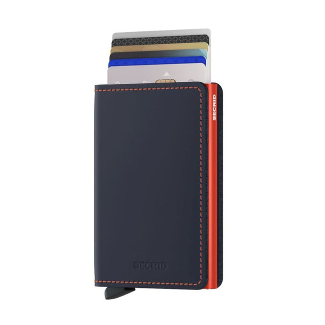 Slimwallet_Matte Nightblue & Orange