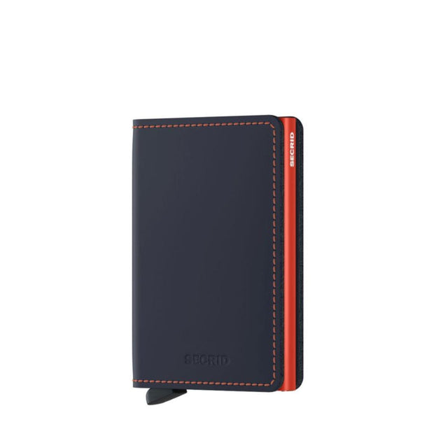 Slimwallet_Matte Nightblue & Orange