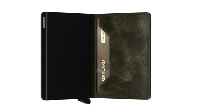 Slimwallet_Vintage Olive Black