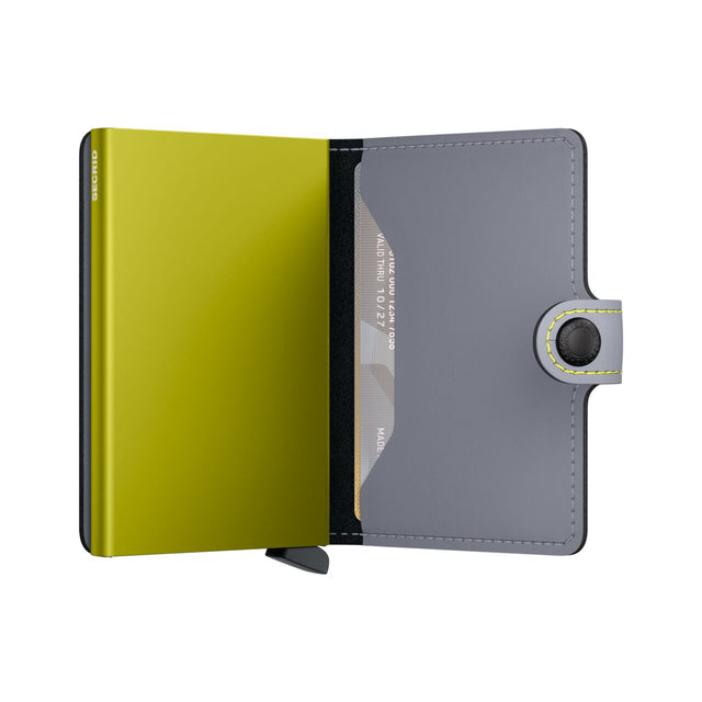 Miniwallet Matte Grey & Lime