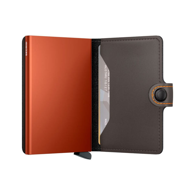 Miniwallet_Matte Truffle & Orange