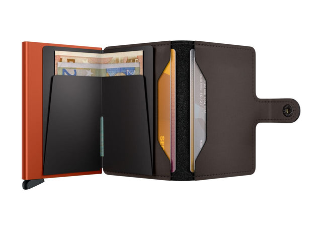 Miniwallet_Matte Truffle & Orange