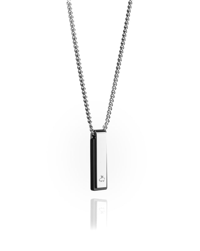 Collar Monolith Black Agate / Silver