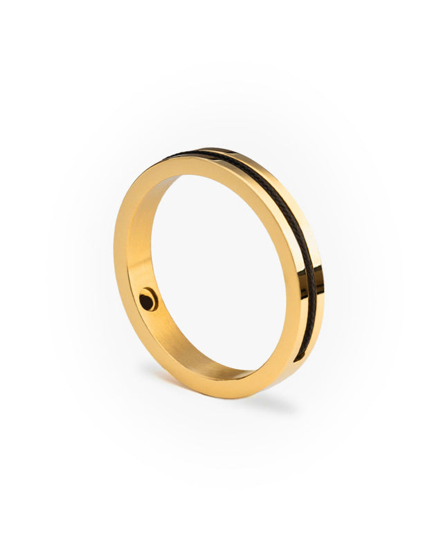 Anillo Navarch 4mm Black / Gold
