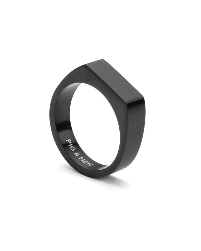 Anillo Signet 6mm Slim / Black
