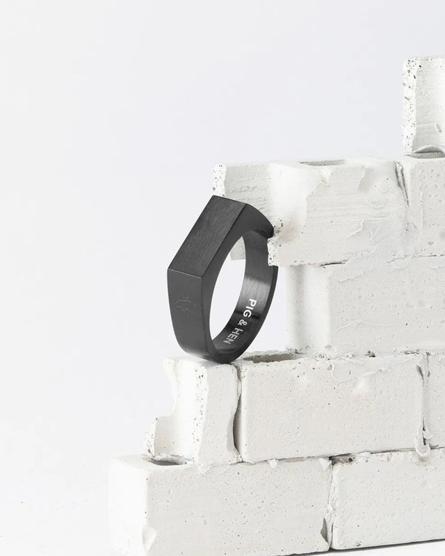 Anillo Signet 6mm Slim / Black