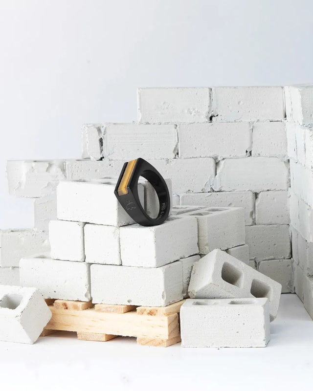 Anillo Signet 7mm Tiger Eye / Black