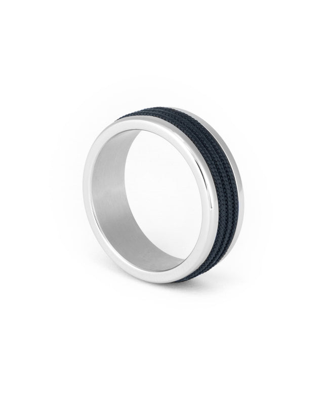 Anillo Navarch 8mm Wrap Navy / Silver