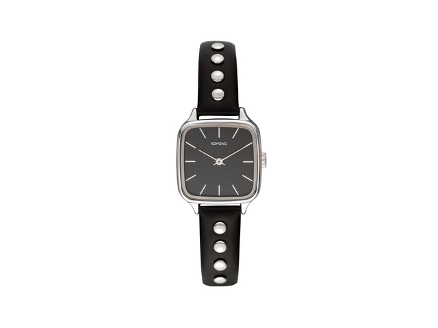 Kate Studs Black Silver