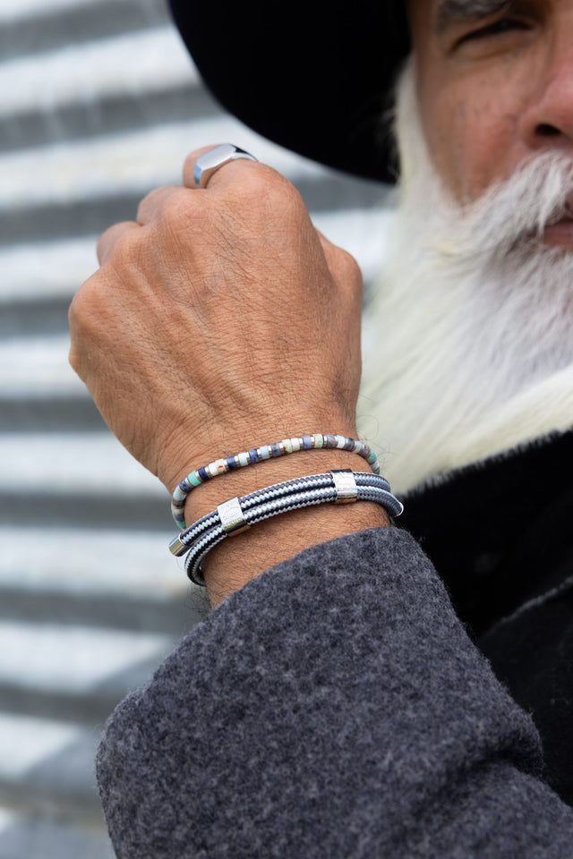 Little Lewis DBL Slate Gray - Arctic Blue / Silver