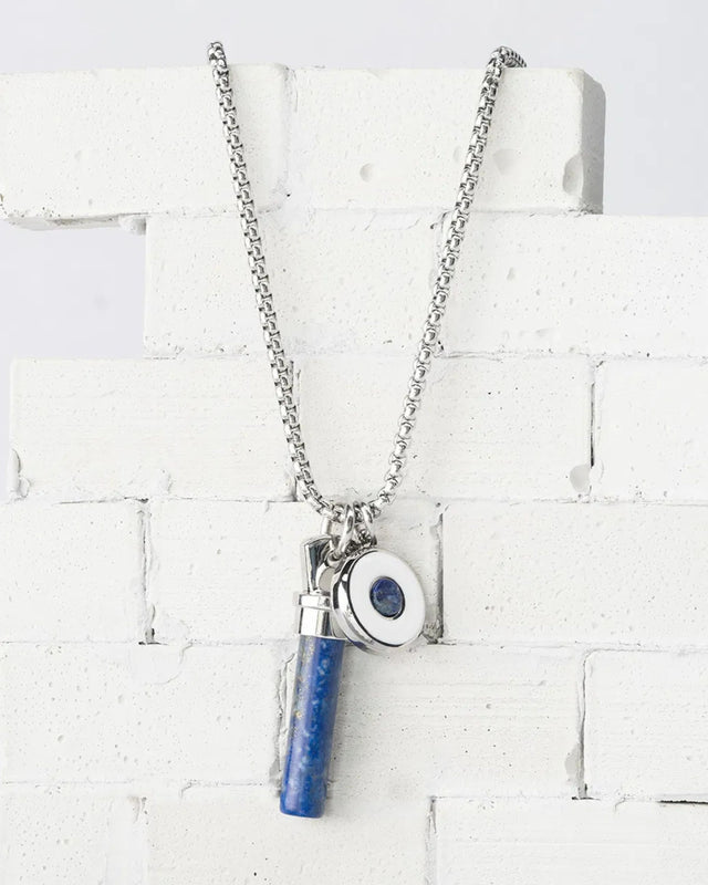 Collar Brontide Eye Lapis Lazuli / Silver