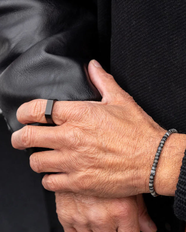 Anillo Signet 6mm Slim / Black