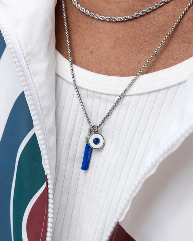 Collar Brontide Eye Lapis Lazuli / Silver