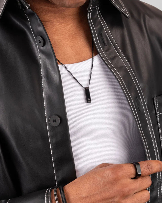 Collar Monolith Black Agate / Black