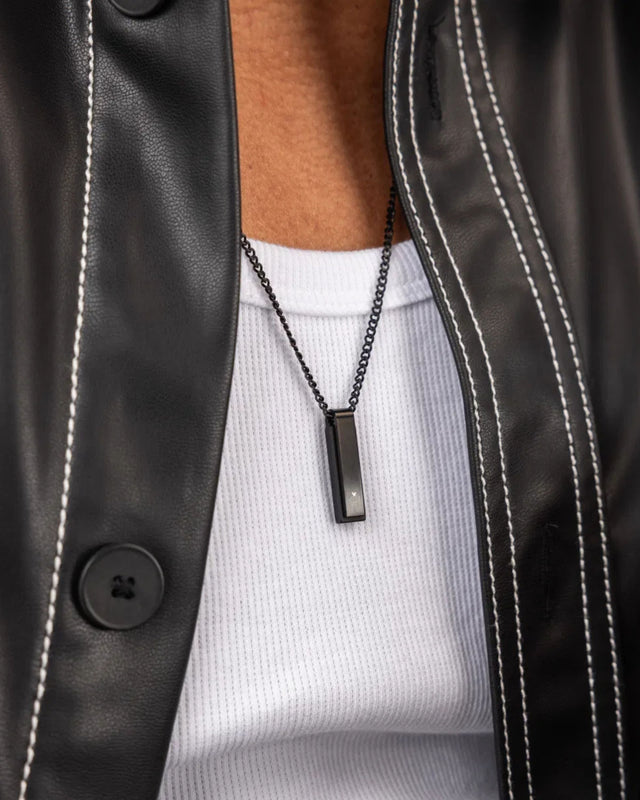 Collar Monolith Black Agate / Black