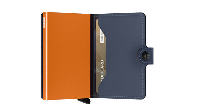 Miniwallet Matte Nightblue & Orange