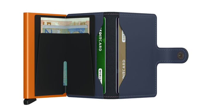 Miniwallet Matte Nightblue & Orange