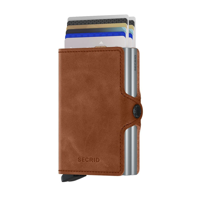 Twinwallet_Vintage Cognac Silver