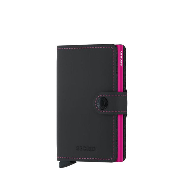 Miniwallet_Matte Black & Fuchsia