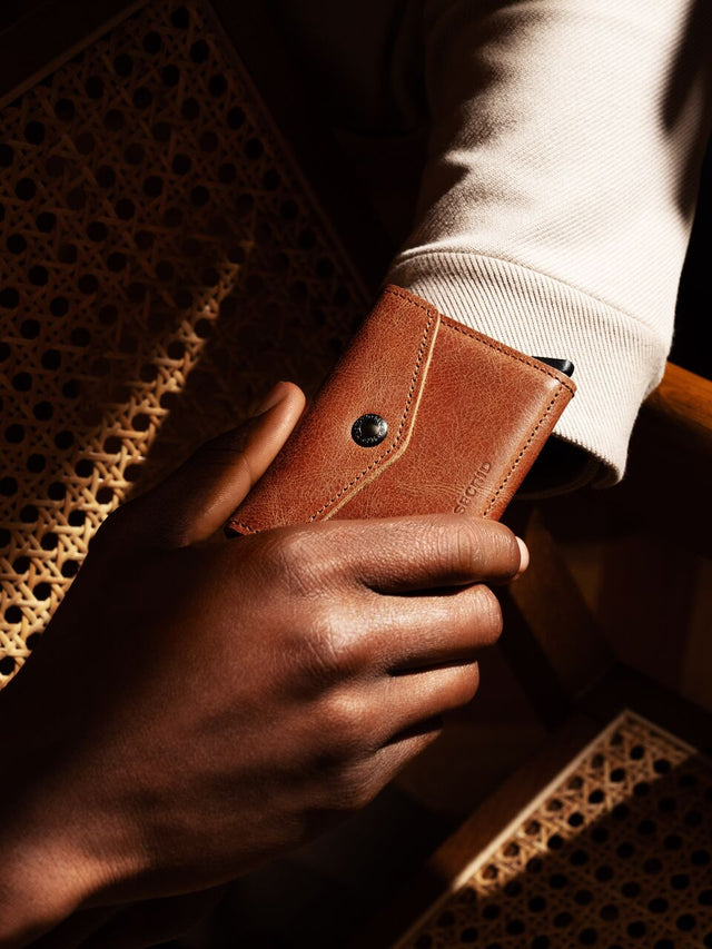 Envelope Wallet Vintage Cognac