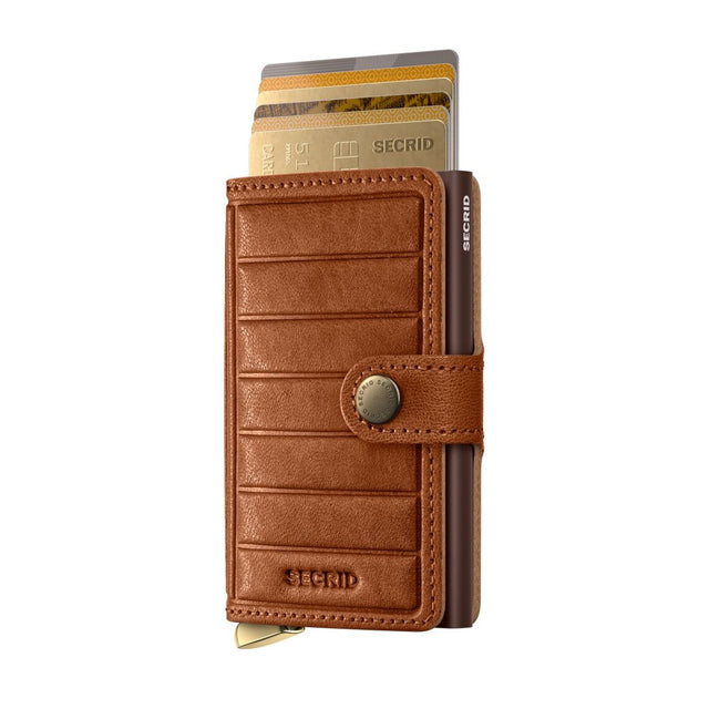 Slimwallet Emboss Lines Cognac+