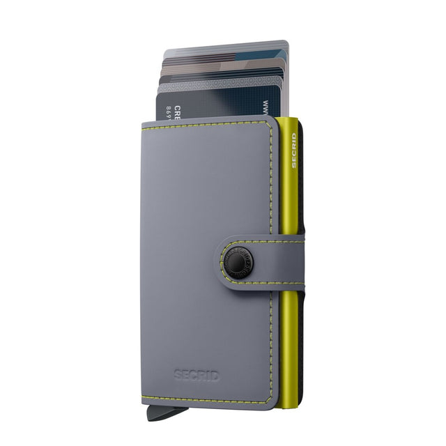 Miniwallet Matte Grey & Lime