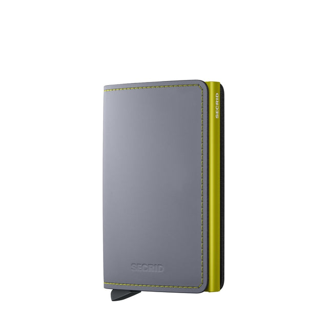 Slimwallet Matte Grey & Lime