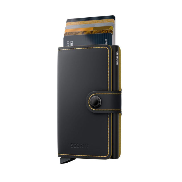 Miniwallet_Matte Black & Ochre