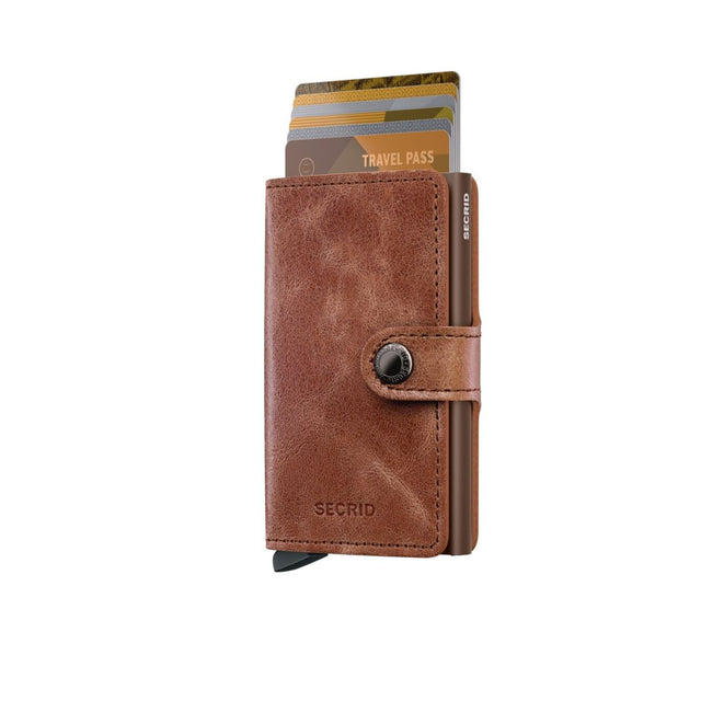 Miniwallet Vintage Cognac-Brown