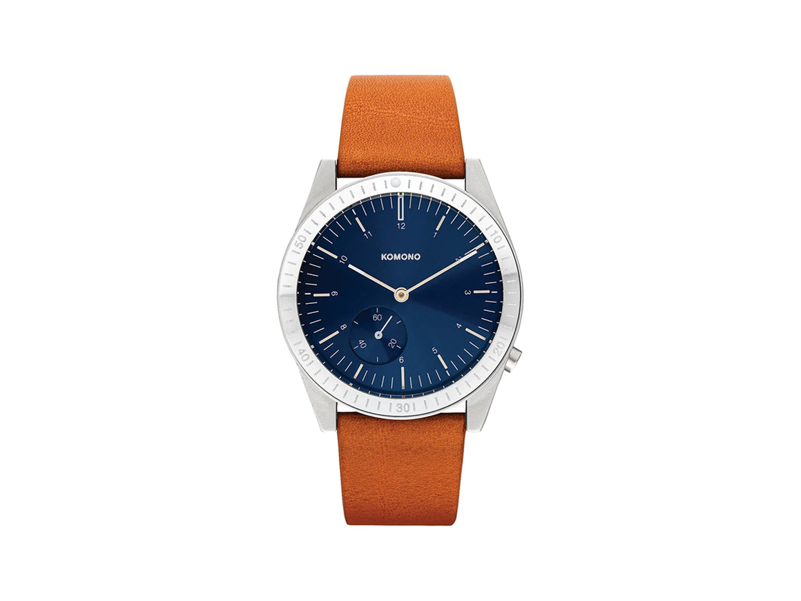 Ray Legacy Leather Silver Blue Cognac